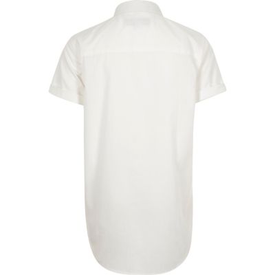 Boys white poplin shirt